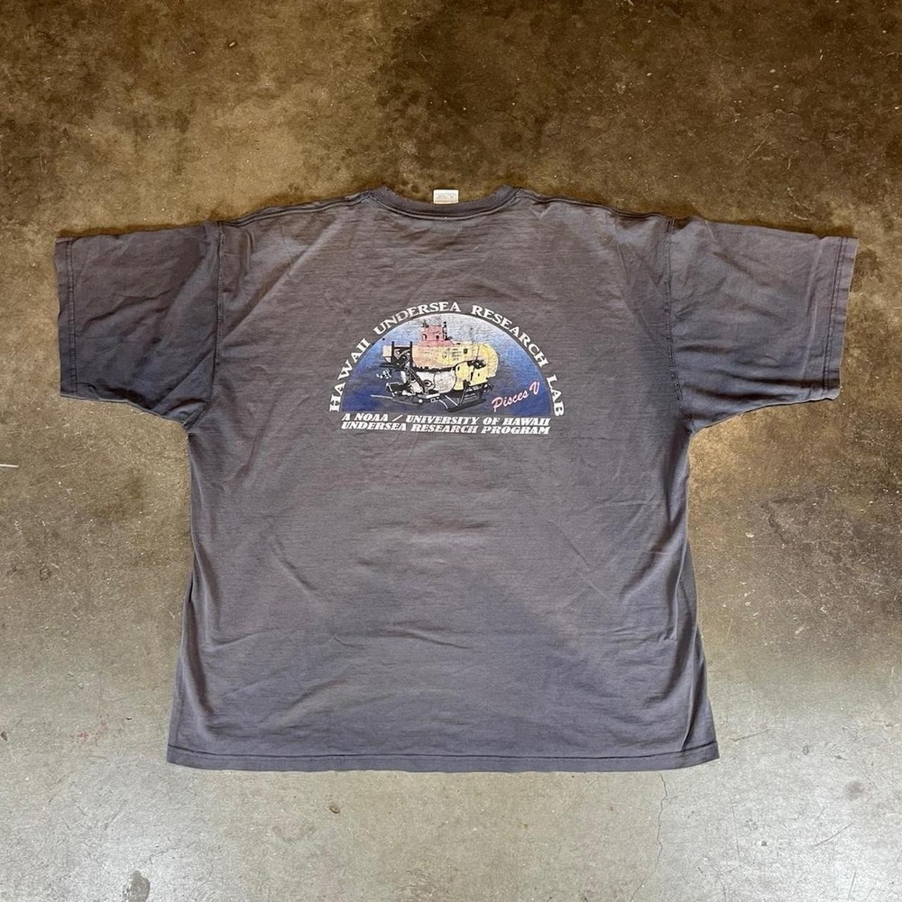 Vintage 90s Hawaii Undersea Research Lab grey T-Shirt Men's Size XXL